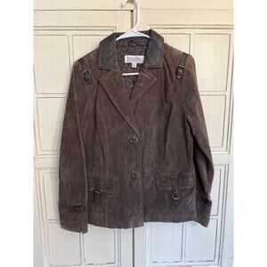 Bradley Bayou brown suede jacket size small